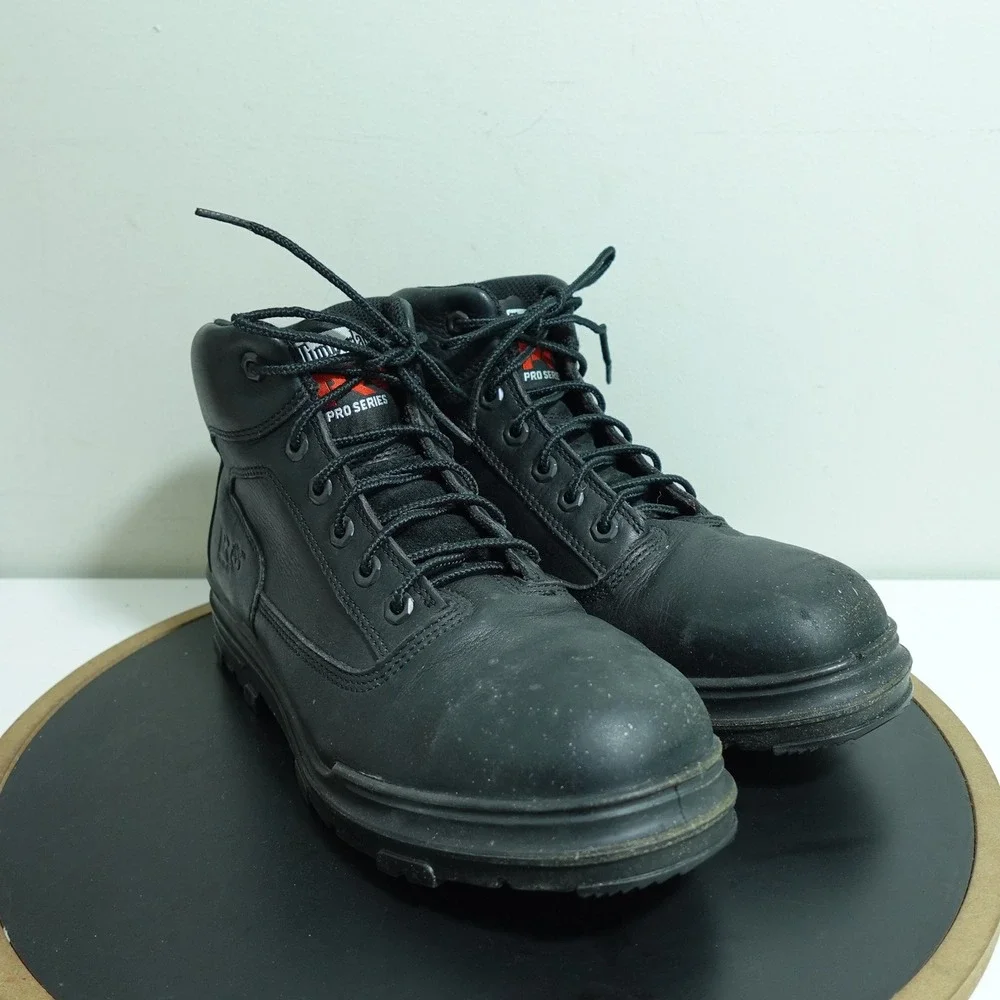 Timberland PRO 70068 Steel Toe‎ Work Boots Men 11M Black Leather Safety EH 24/7